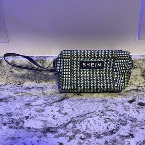 NWOT SHEIN Plaid Makeup Bag